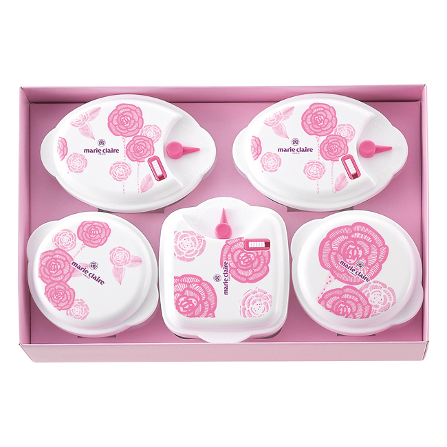 【送料無料】 マリ・クレール　電子レンジ容器5pc　No.20