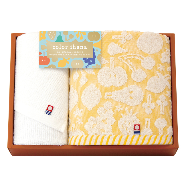 color　ihana　-カラーイハナ-　今治　バス・フェイスタオルセット　No.40　40％OFF