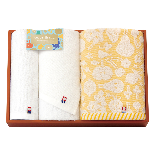 color　ihana　-カラーイハナ-　今治　バスタオル・フェイスタオル・ハンドタオルセット　No.50　割引き商品