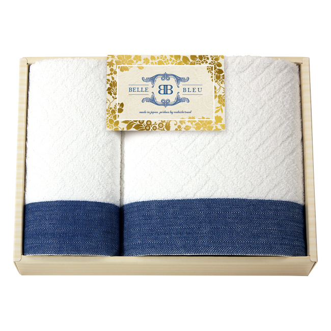 BELLE　BLEU　〈ベルブルー〉　バス・フェイスタオルセット　No.40　40％OFF