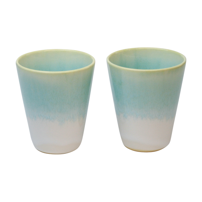 萩焼　Lemonade　ペアカップ　No.38　割引き商品