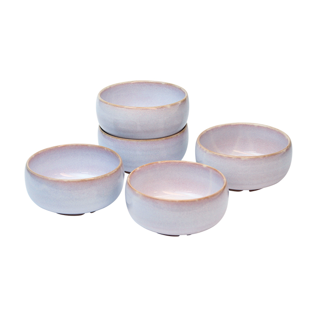 萩焼　萩むらさき　丸小鉢揃　No.50　割引き商品