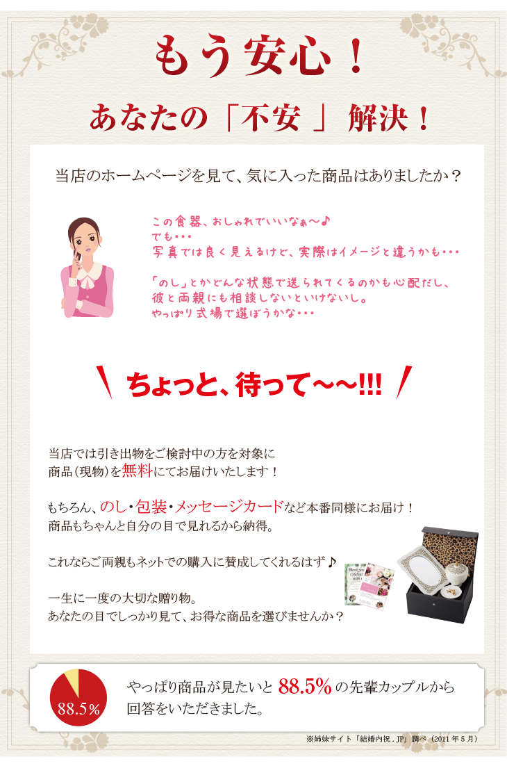 あなたの不安解決!のし・包装・メッセージカード本番同様